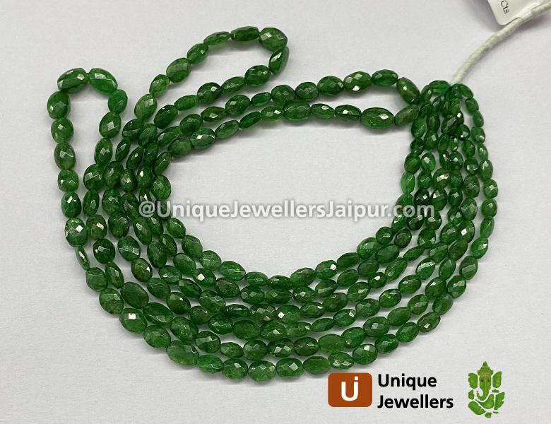 Tsavorite Faceted Oval Beads